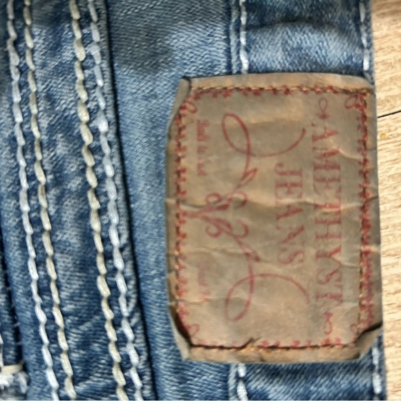 Amethyst Jeans Blue Flare Wide Leg Denim size 5 - Picture 6 of 6